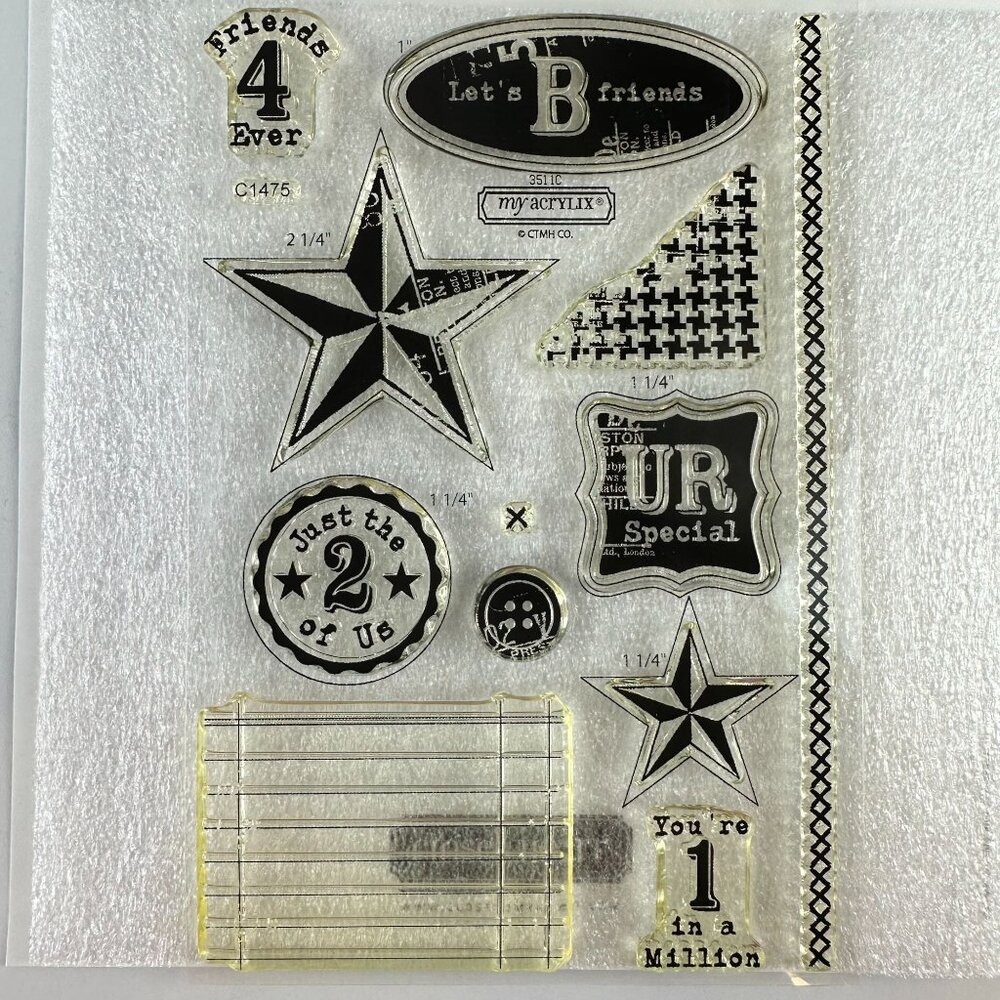 My Acrylix Close To My Heart Everyday Life Decorative Stamps Set c1475